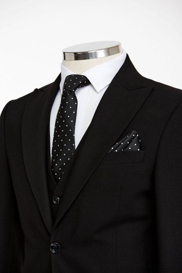 BORHANI BLACK THREE PIECE SUIT