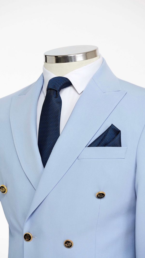 BORHANI SKY BLUE THREE PIECE SUIT