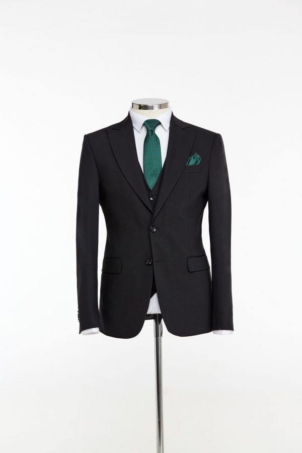 BORHANI BLACK THREE PIECE SUIT - Image 2