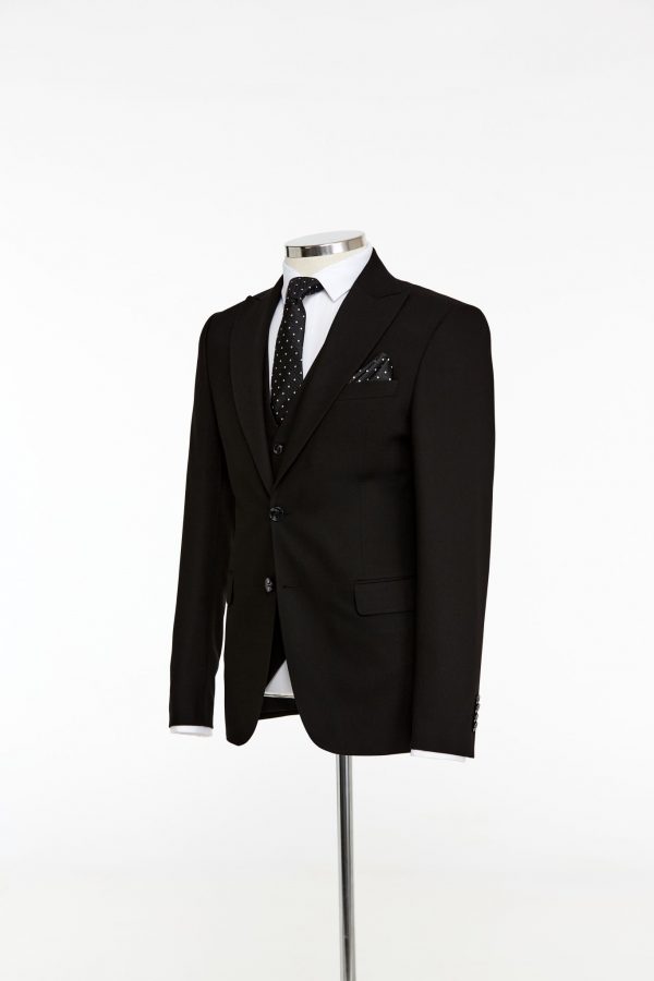 BORHANI BLACK THREE PIECE SUIT - Image 4