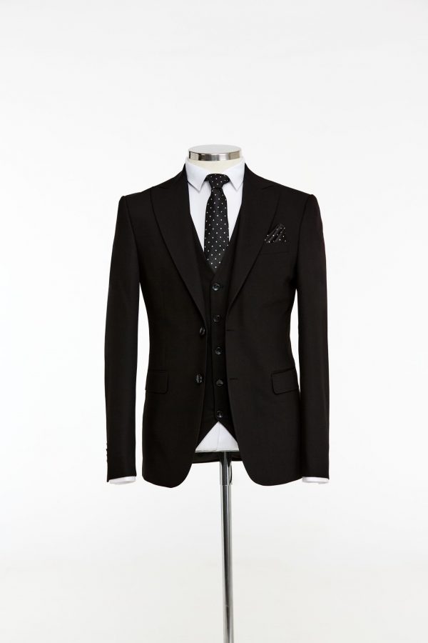 BORHANI BLACK THREE PIECE SUIT - Image 5