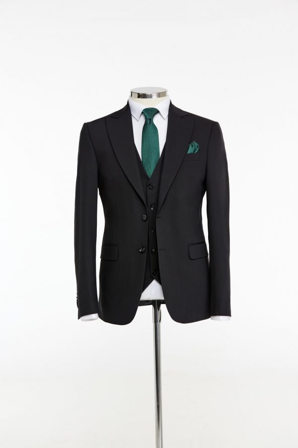 BORHANI BLACK THREE PIECE SUIT - Image 5